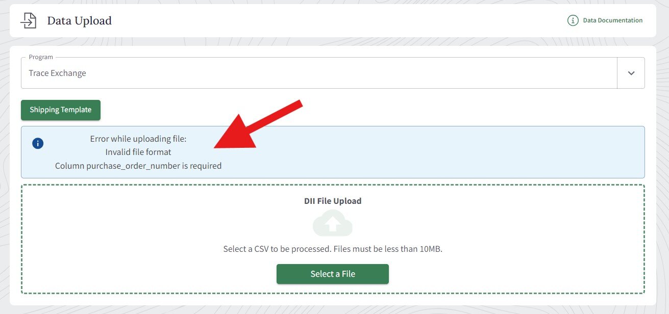 Providing Data Using the Data Upload Option